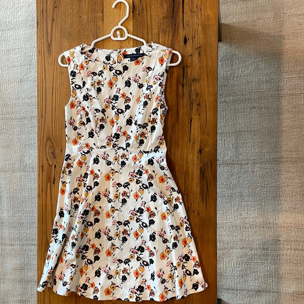 French Connection Floral White Dress